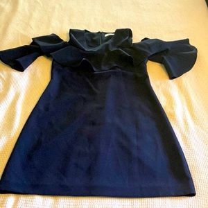 Blue navy midi dress